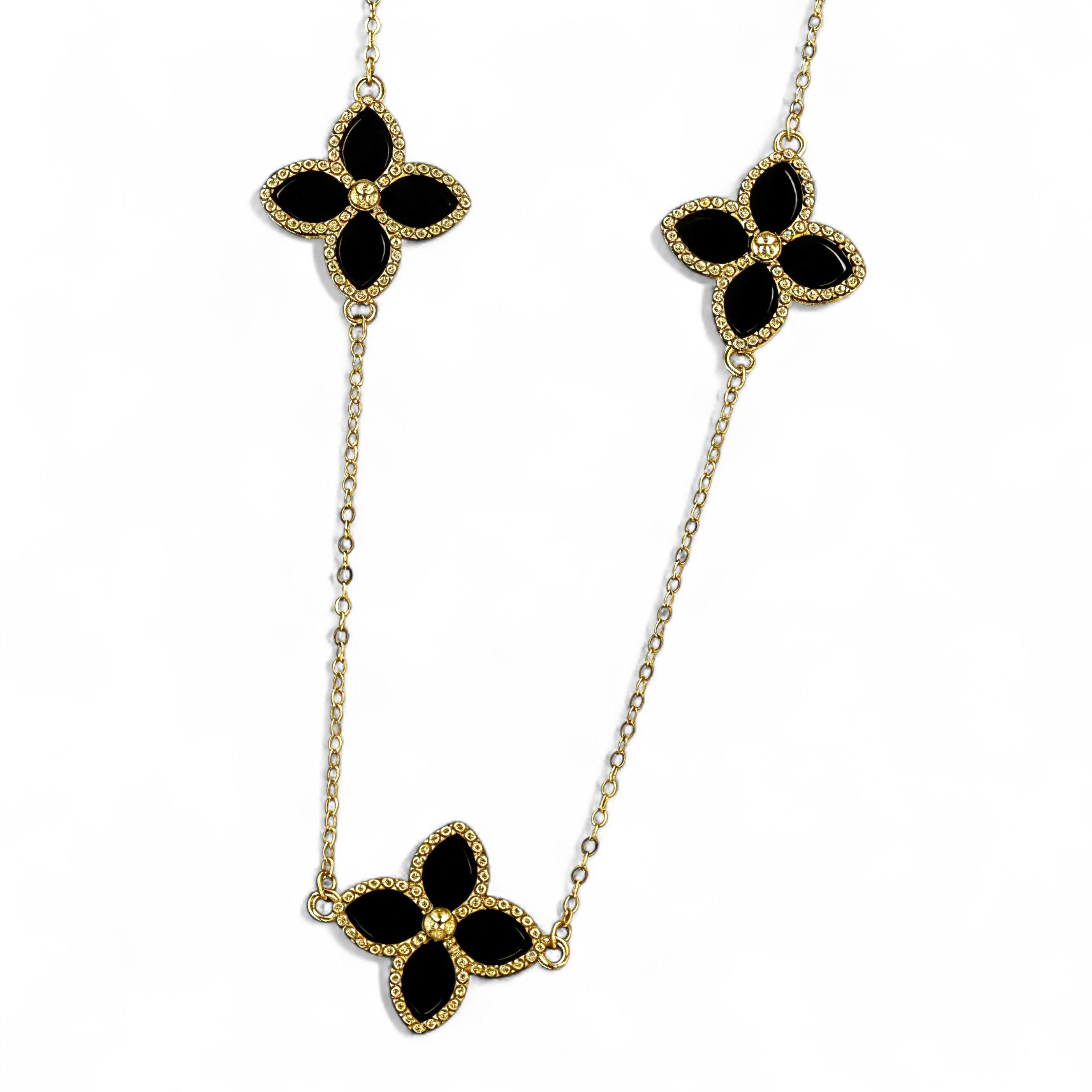 Collar Venetian Motif En ónix